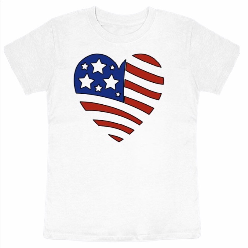 Girls cute Fourth of July T-shirt